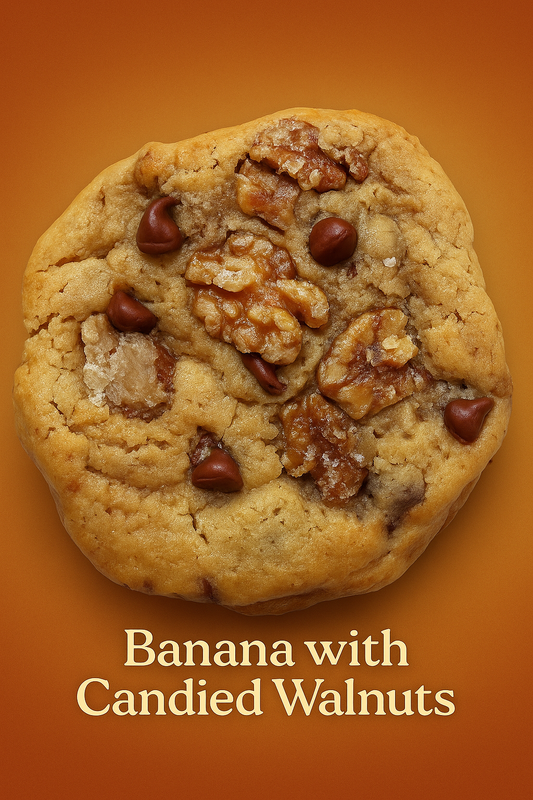 Banana With Candied Walnuts (6oz Oversized Cookie)